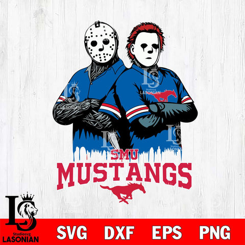 SMU Mustangs Jason Voorhees 8 Svg Eps Dxf Png File, Digital Download