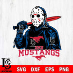 SMU Mustangs Jason Voorhees Horror 12 Svg Eps Dxf Png File, NCAA svg, Digital Download, Instant Download