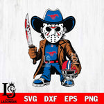 SMU Mustangs Jason Voorhees Horror Svg Eps Dxf Png File, NCAA svg, Digital Download, Instant Download