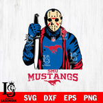 SMU Mustangs Jason Voorhees Horror 3 Svg Eps Dxf Png File, NCAA svg, Digital Download, Instant Download