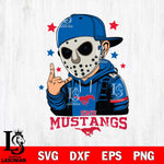 SMU Mustangs Jason Voorhees Horror 9 Svg Eps Dxf Png File, NCAA svg, Digital Download, Instant Download