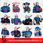SMU Mustangs Jason Voorhees Horror Bundle 12 SVG Eps Dxf Png File, bundle NCAA svg, Digital Download, Instant Download
