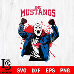 SMU Mustangs Jason Voorhees Horror Halloween 3 Svg Eps Dxf Png File, NCAA svg, Digital Download, Instant Download