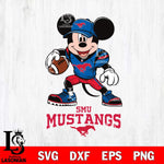 SMU Mustangs Mikey Mouse Disney, Svg Eps Dxf Png File, Digital Download