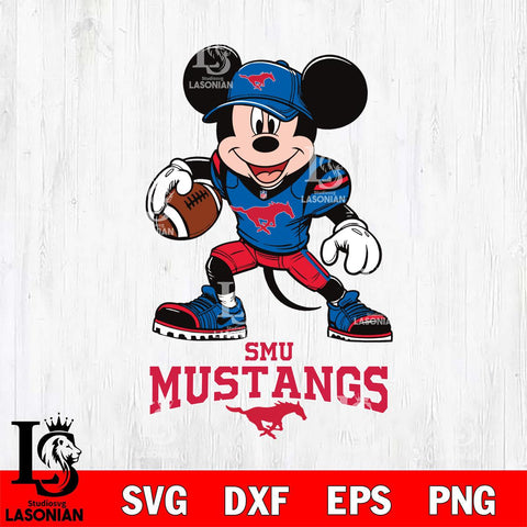 SMU Mustangs Mikey Mouse Disney, Svg Eps Dxf Png File, Digital Download