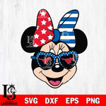 SMU Mustangs Minnie Mouse Love Svg Eps Dxf Png File, NCAA svg, Digital Download, Instant Download