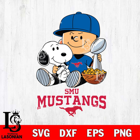 SMU Mustangs Peanuts Snoopy Champion football SVG DXF EPS PNG FILE,Snoopy File Cut, NCAA Digital Download,Instant Download,Christmas Silhouette