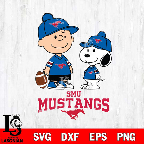 SMU Mustangs Peanuts Snoopy Friends Football SVG DXF EPS PNG FILE,Snoopy File Cut, NCAA Digital Download,Instant Download,Christmas Silhouette