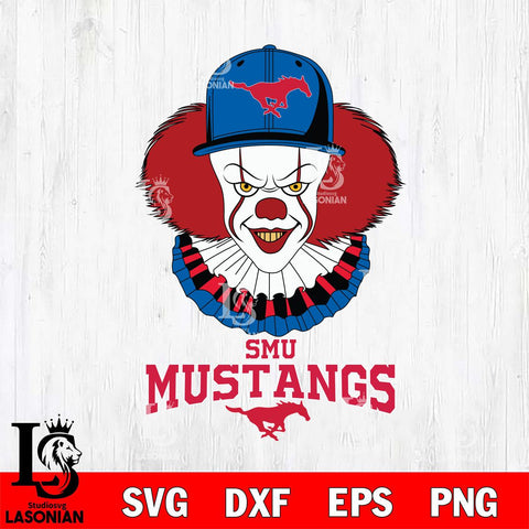 SMU Mustangs Pennywise Horror Sport 4 Svg Eps Dxf Png File, Digital Download