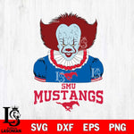 SMU Mustangs Pennywise Horror Sport 5 Svg Eps Dxf Png File, Digital Download