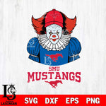SMU Mustangs Pennywise Horror Sport 7 Svg Eps Dxf Png File, Digital Download