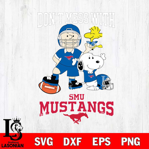 SMU Mustangs Snoopy Dont mess with SVG DXF EPS PNG FILE,Snoopy File Cut, NCAA Digital Download,Instant Download,Christmas Silhouette