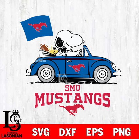 SMU Mustangs Snoopy Sport 5 Svg Eps Dxf Png File, Digital Download