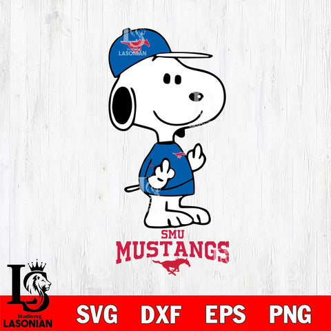SMU Mustangs Snoopy Sport 8 Svg Eps Dxf Png File, Digital Download