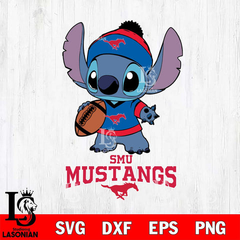 SMU Mustangs Stitch Disney, Svg Eps Dxf Png File, Digital Download