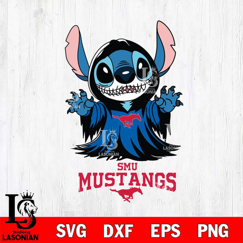 SMU Mustangs Stitch Ghost Svg Eps Dxf Png File, NCAA svg, Digital Download, Instant Download
