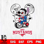 SMU Mustangs Stitch Jigsaws Halloween Svg Eps Dxf Png File, Digital Download, Instant Download