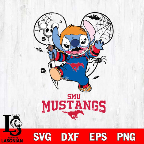SMU Mustangs Stitch Michael Halloween Svg Eps Dxf Png File, Digital Download, Instant Download
