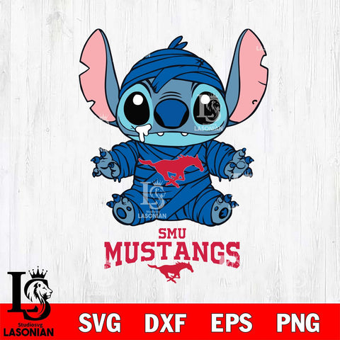 SMU Mustangs Stitch Mummy Svg Eps Dxf Png File, NCAA svg, Digital Download, Instant Download