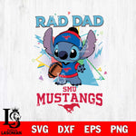SMU Mustangs Stitch Rad Dad SVG DXF EPS PNG FILE, NCAA File Cut,Digital Download,Instant Download