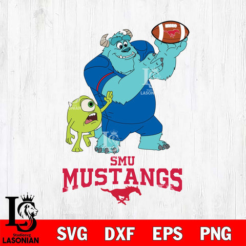 SMU Mustangs Sully & Mike Football Cricut,Christmas SVG DXF EPS PNG FILE, NCAA Digital Download,Instant Download, Silhouette