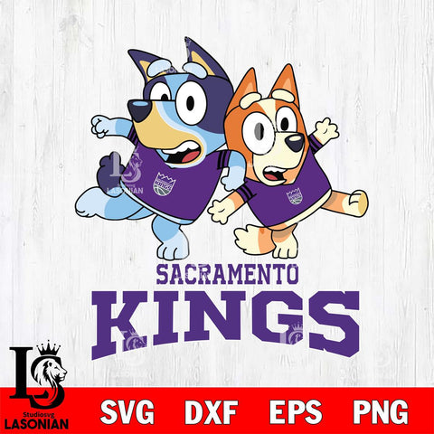 Sacramento Kings Bluey & Bingo 13 Svg Eps Dxf Png File, NBA svg, Digital Download, Instant Download