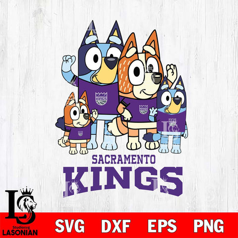 Sacramento Kings Bluey & Bingo 14 Svg Eps Dxf Png File, NBA svg, Digital Download, Instant Download