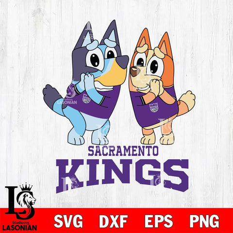 Sacramento Kings Bluey & Bingo 15 Svg Eps Dxf Png File, NBA svg, Digital Download, Instant Download