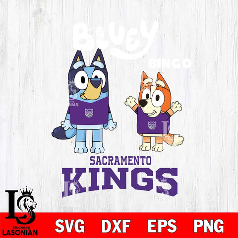 Sacramento Kings Bluey & Bingo 4 Svg Eps Dxf Png File, NBA svg, Digital Download, Instant Download