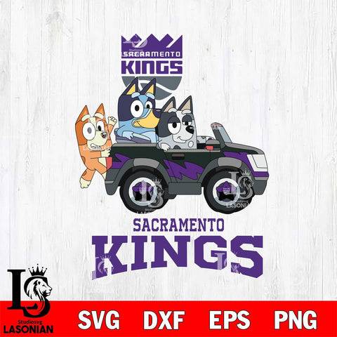 Sacramento Kings Bluey friends Svg Eps Dxf Png File, NBA svg, Digital Download, Instant Download