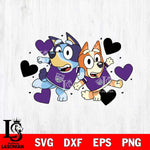 Sacramento Kings Bluey sport heart Svg Eps Dxf Png File, Digital Download, Instant Download