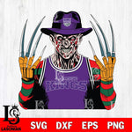 Sacramento Kings Freddy Krueger Horror basketball SVG DXF EPS PNG FILE, NBA File Cut,Halloween Digital Download,Instant Download, Silhouette