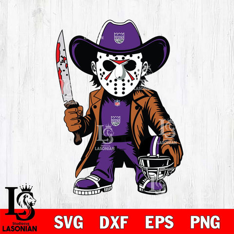 Sacramento Kings Jason Voorhees Horror Svg Eps Dxf Png File, NBA svg, Digital Download, Instant Download