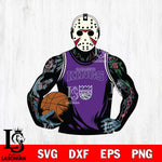Sacramento Kings Jason Voorhees Horror basketball SVG DXF EPS PNG FILE, NBA File Cut,Halloween Digital Download,Instant Download, Silhouette
