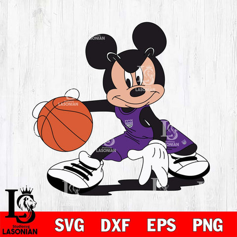 Sacramento Kings Mickey Minne 4 Nba Svg Eps Dxf Png File, NBA svg, Digital Download, Instant Download