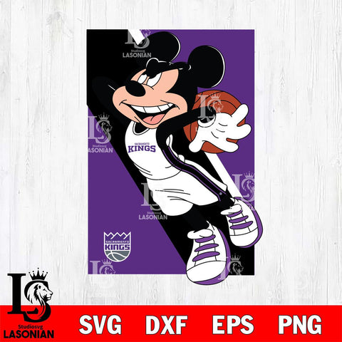 Sacramento Kings Mickey Minne 6 Nba Svg Eps Dxf Png File, NBA svg, Digital Download, Instant Download