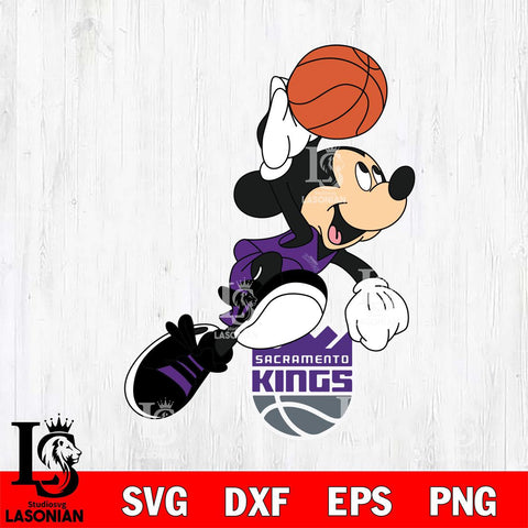 Sacramento Kings Mickey Minne 8 Nba Svg Eps Dxf Png File, NBA svg, Digital Download, Instant Download