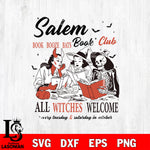 Salem Book Club SVG DXF EPS PNG FILE, Halloween File Cut, Digital Download,Instant Download, Silhouette, Cricut