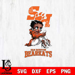 Sam Houston Bearkats Beauty Black Fan Girl Football, Svg Eps Dxf Png File, Digital Download