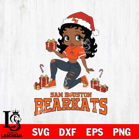 Sam Houston Bearkats Betty Boop Gift File Cut, NCAA SVG DXF EPS PNG PDF File, Digital Download , Criucut , Silhouette