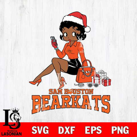 Sam Houston Bearkats Betty Boop Phone File Cut, NCAA SVG DXF EPS PNG PDF File, Digital Download , Criucut , Silhouette
