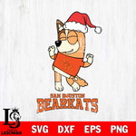 Sam Houston Bearkats Bluey Chilli Happy Christmas Svg Eps Dxf Png File, Digital Download