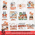 Sam Houston Bearkats Bluey Halloween NCAA 12 SVG Eps Dxf Png File, Bundle NCAA svg, Digital Download, Instant Download