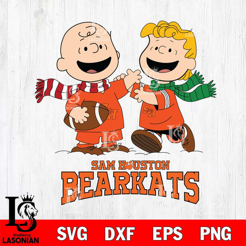Sam Houston Bearkats Charlie Brown & Linus Football Cricut,Christmas SVG DXF EPS PNG FILE, NCAA Digital Download,Instant Download, Silhouette