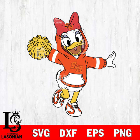 Sam Houston Bearkats Daisy Duck Cheerleader Christmas File Cut, NCAA SVG DXF EPS PNG FILE, Digital Download , Criucut , Silhouette