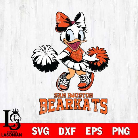 Sam Houston Bearkats Daisy Duck Cheerleader Disney, Svg Eps Dxf Png File, Digital Download