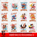 Sam Houston Bearkats Disney Rad Dad NCAA Bundle 12 SVG DXF EPS PNG FILE, BUNDLE NCAA Disney Father day File Cut,Digital Download,Instant Download,Disney Svg Files