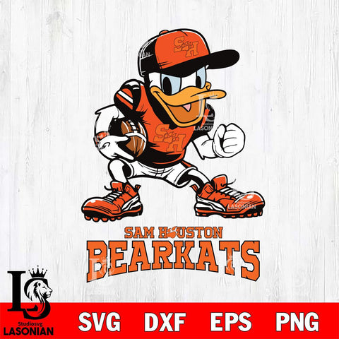 Sam Houston Bearkats Donal Duck Disney, Svg Eps Dxf Png File, Digital Download