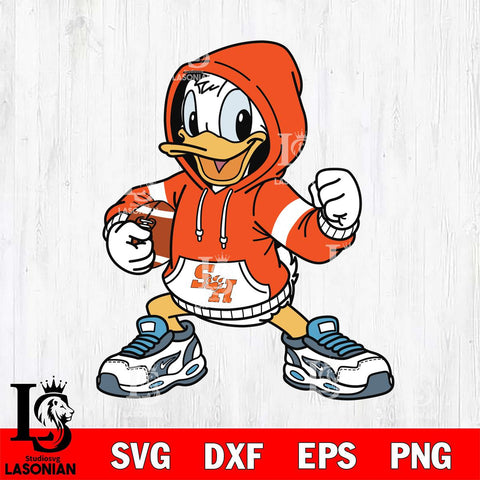 Sam Houston Bearkats Donald Duck Disney Christmas File Cut, NCAA SVG DXF EPS PNG FILE, Digital Download , Criucut , Silhouette