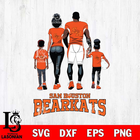 Sam Houston Bearkats Family Love Rugby SVG DXF EPS PNG FILE,NCAA SVG, Father day Digital Download,Instant Download, Silhouette
